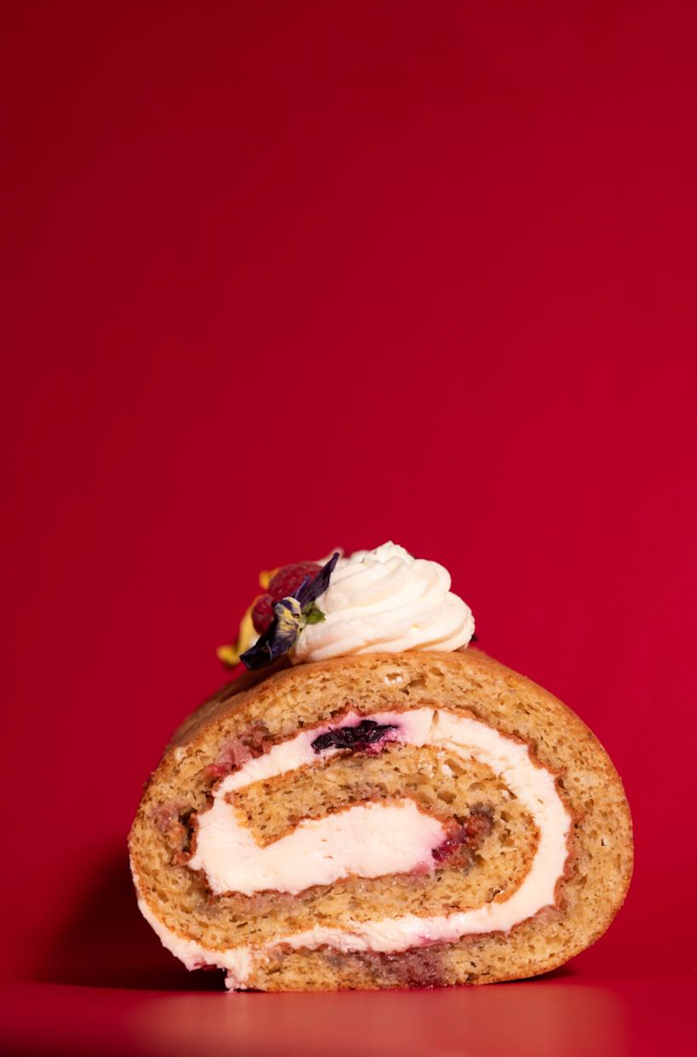 Bûche roulée fruits rouges