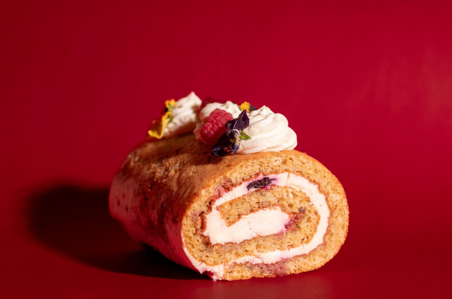 Bûche roulée fruits rouges